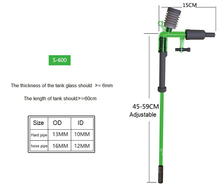 Siphon Water Exchange Pipe